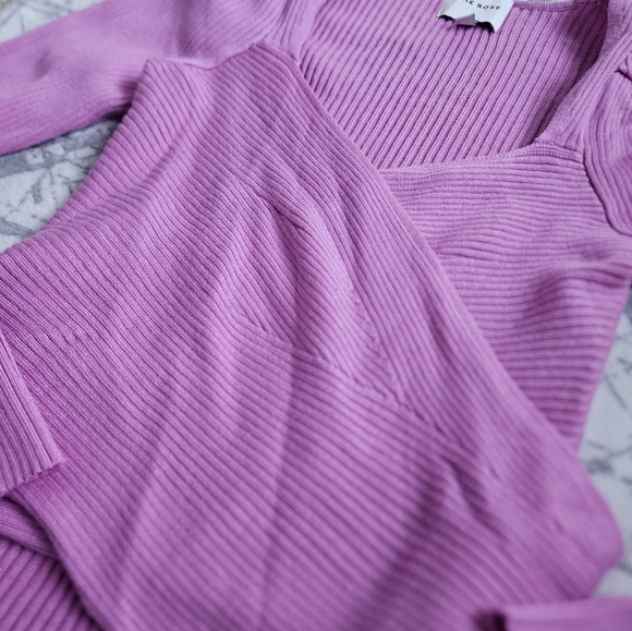 Knit Wrap Sweater pink rose - Picture 2 of 9